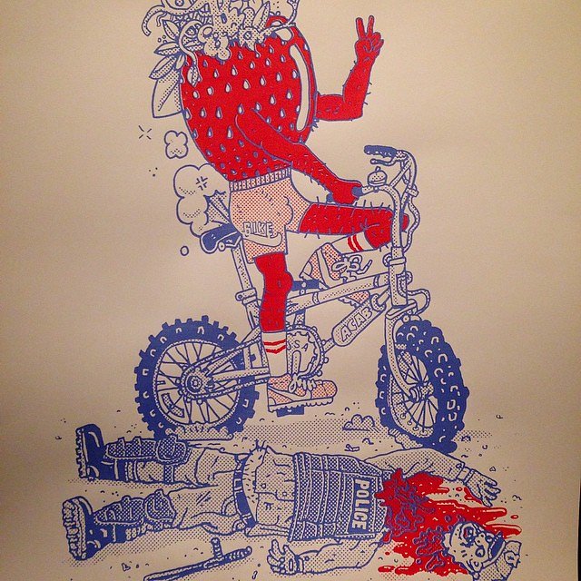 I didn't really get this #artcrank poster but I really dug it. Art by Jeremy Pettis.