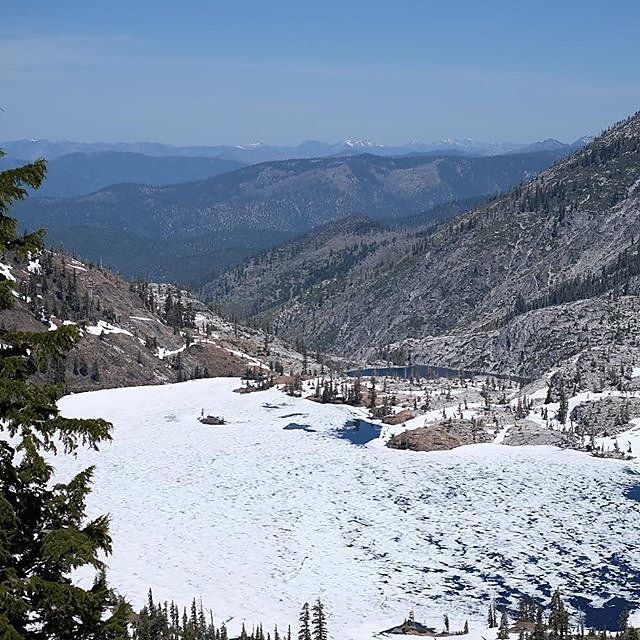 80 switchbacks up. 80 switchbacks down. 1 rattlesnake. Just for a view of Caribou Lake. #TrinityAlps #backpacking #hiking #adventuretime